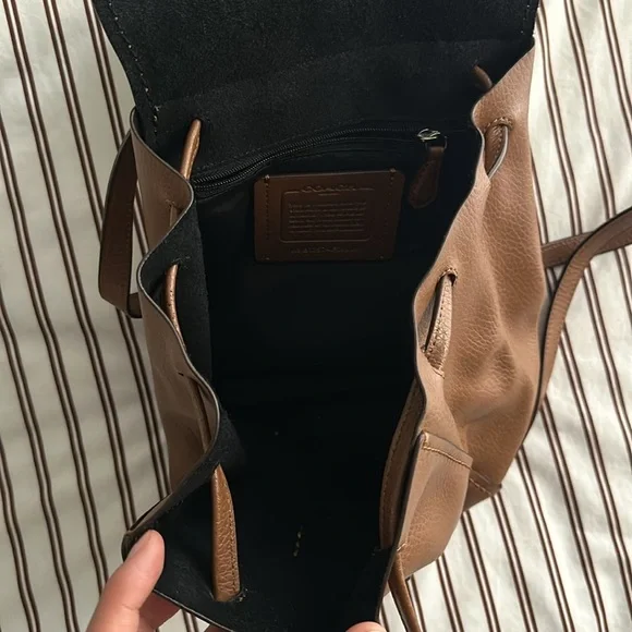 Coach - Derby Leather Backpack Tote Purse - Picture 8 of 9